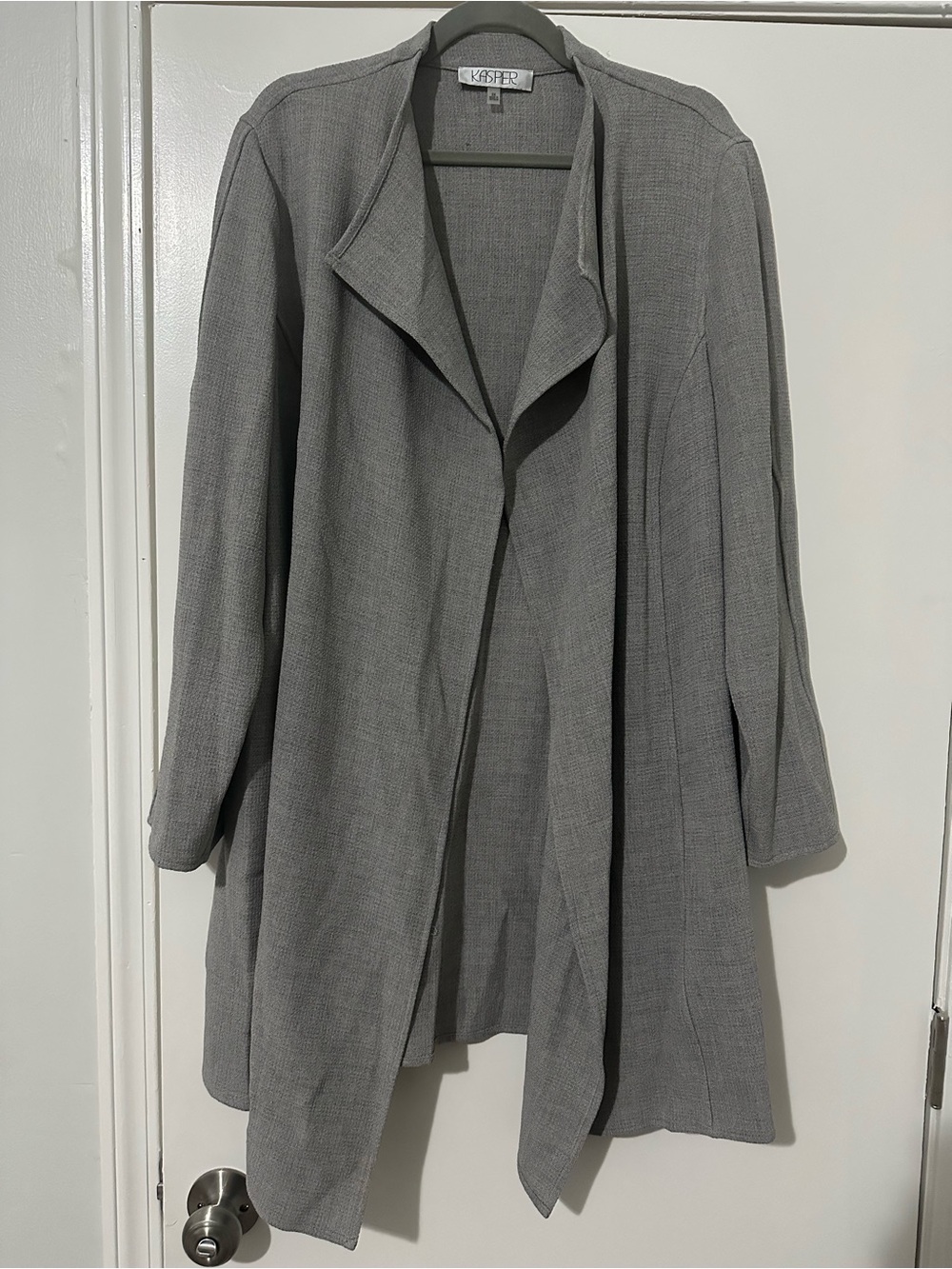 Kasper Gray Long Topper NWOT